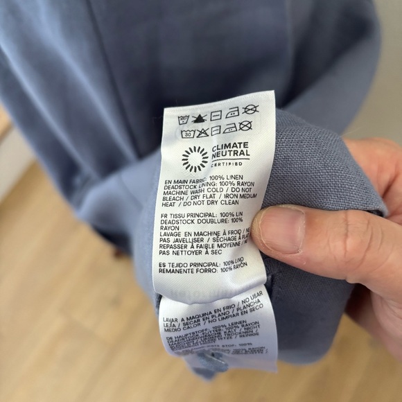 Reformation Sebastian linen button down midi dress size 6 - Picture 12 of 14